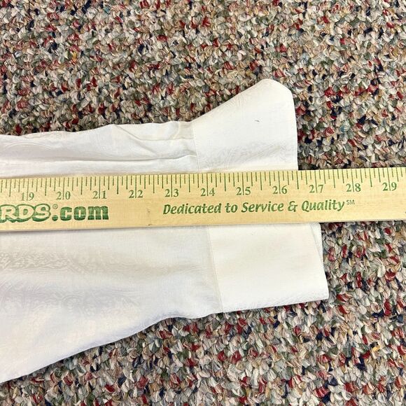 Bugatchi Julian White Paisley Jacquard Cotton LS Button Front Shirt Size L - Picture 15 of 15